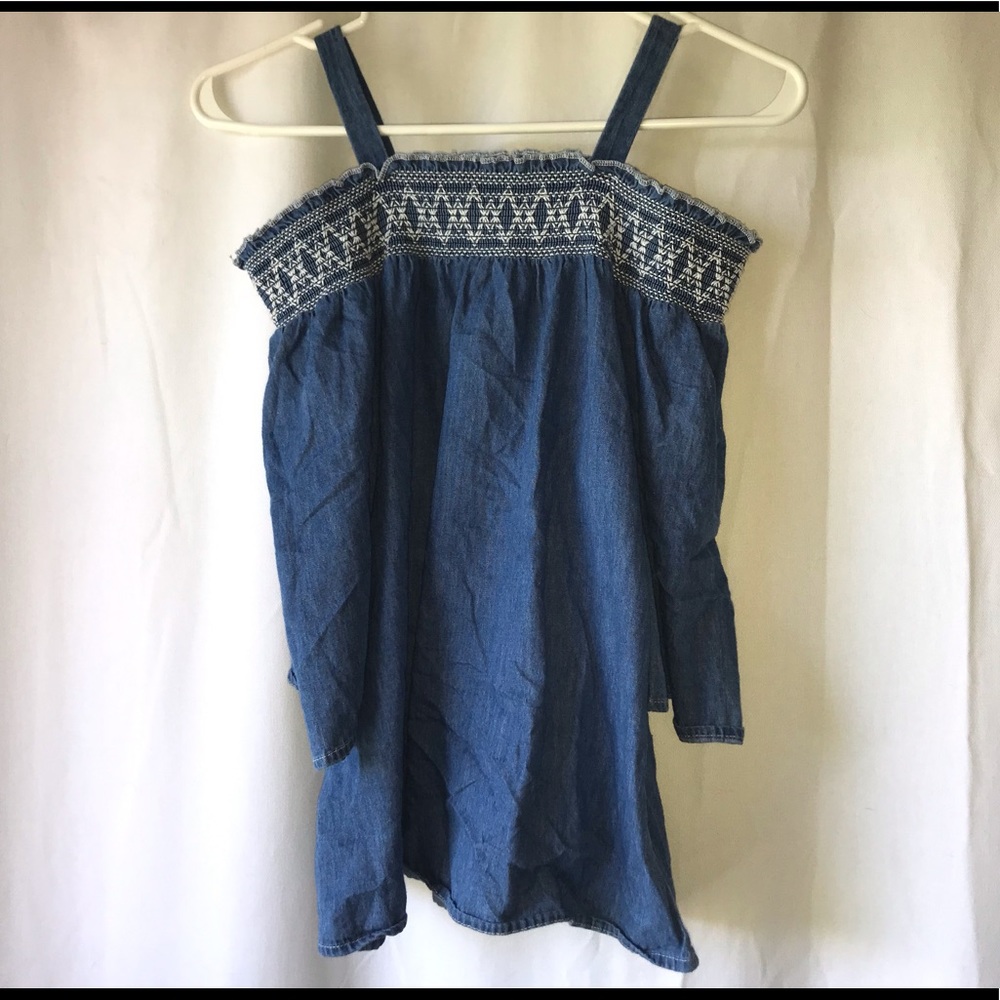 Denim off the shoulder top